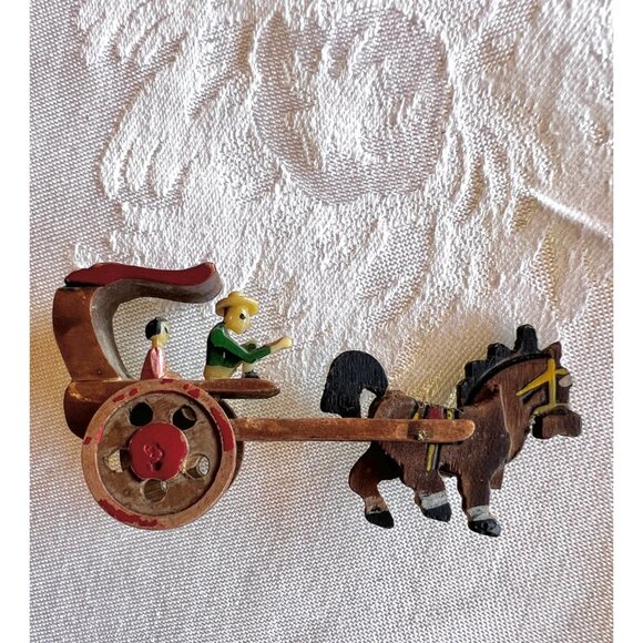 Set of 3 Miniature Vintage Japan Stagecoach Wagon Surrey Buggy Cart with Horses. - Picture 10 of 10